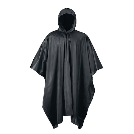 Rps Outdoors RPS TRAVEL/EMERGENCY RAIN PONCHO BLACK 51-111